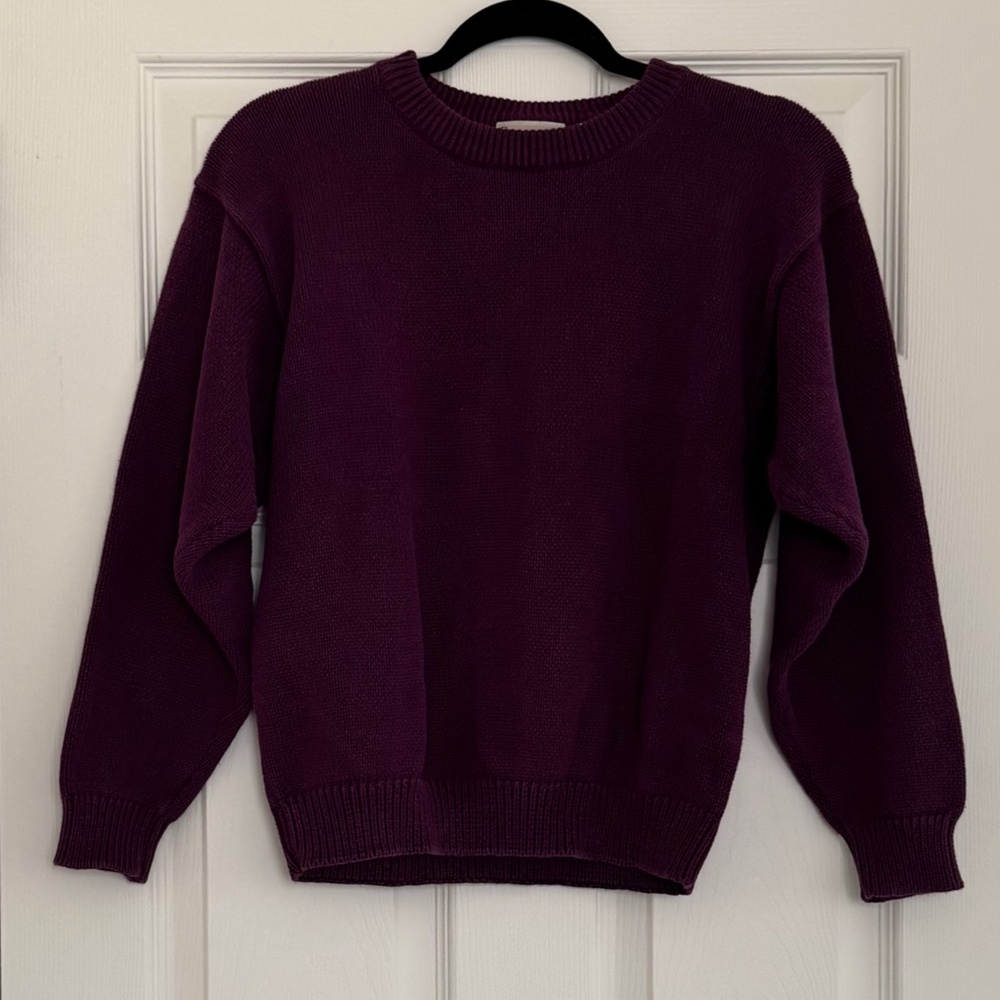 Vintage Essential Elements Pullover  Sweater Purple Women's Size Medium